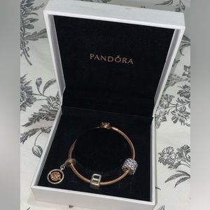 Pandora bracelet with charms included
